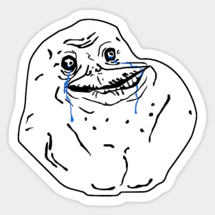 Forever Alone Face Sticker